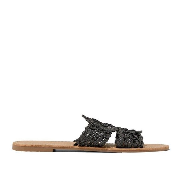 Sportsgirl Chloe Woven Slide Black Sandals Women Size 9 New With Box RRP$59.95 - Picture 4 of 5